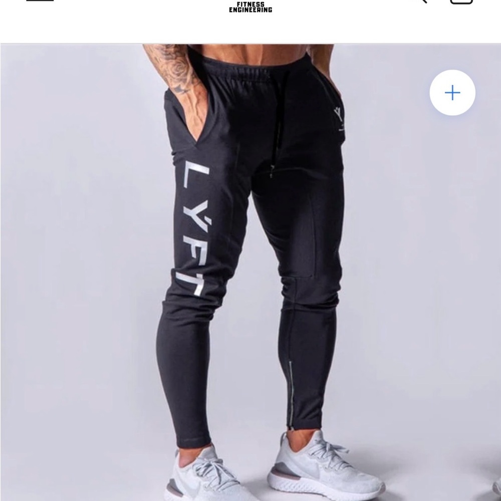 Men's Slim Fit Sweatpants Black Size L